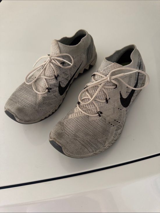 Nike Shoes - Nike Flyknit Sneakers in Light Gray with Black Swoosh